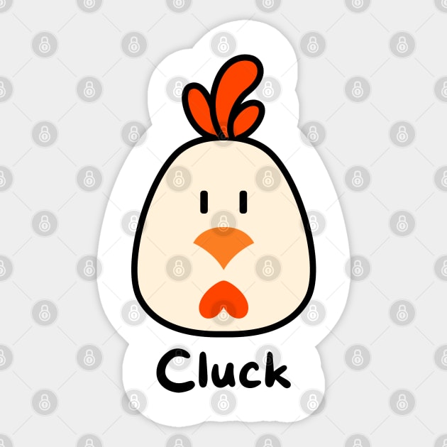 Chicken go cluck Sticker by AbsoluteUnit